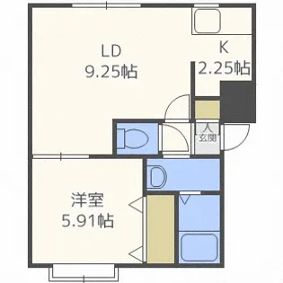 アルファレジデンス環状通【1階】の間取り
