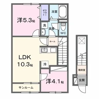 リテンリュカI【2階】の間取り