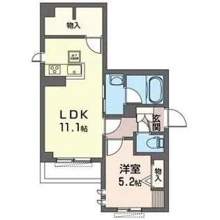 プラシード・桜【1階】の間取り