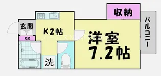 グリーンフル北谷【2階】の間取り