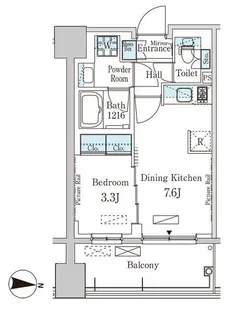 パークアクシス神楽坂・早稲田通り【2階】の間取り