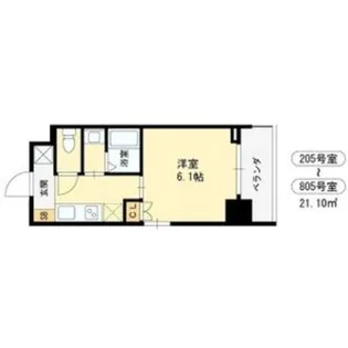 MAXIV大阪堺【5階】の間取り