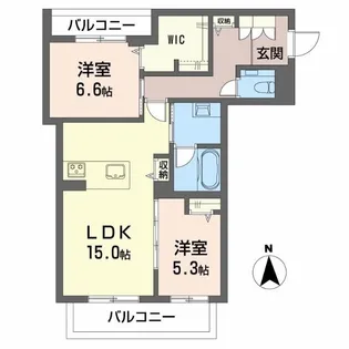 レフィシア犬山【2階】の間取り
