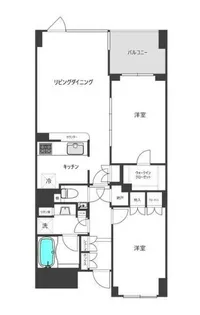 パークハウス目黒東山【4階】の間取り