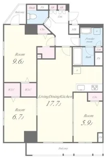 JPT RESIDENCE【13階】の間取り