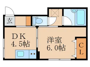両替町ハイツ【1階】の間取り