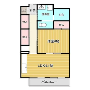 ベルアンジュ奈良【3階】の間取り