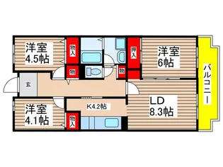コ-ポレ-ト和光新倉【1階】の間取り