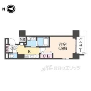 エステムコート京都梅小路公園【2階】の間取り