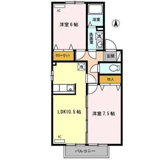 シャルマン・ロージェ B・C【2階】の間取り