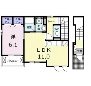 プティ・パキータ【2階】の間取り