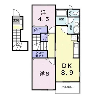ベルメゾンA【2階】の間取り