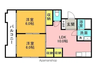 マンションエスティー【3階】の間取り