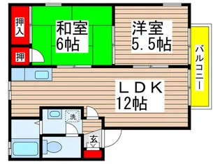 安藤第6ハイツ【2階】の間取り
