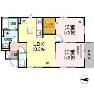 モアコート【1階】の間取り