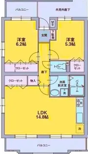 オーポン スクエア【2階】の間取り