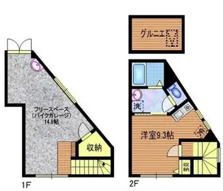 ラ・バーズ B【1階】の間取り