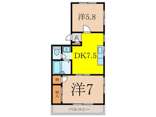 メゾンヌフ【2階】の間取り