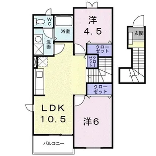 パストラーレ B【2階】の間取り