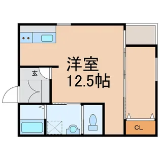 フォンターナB【1階】の間取り