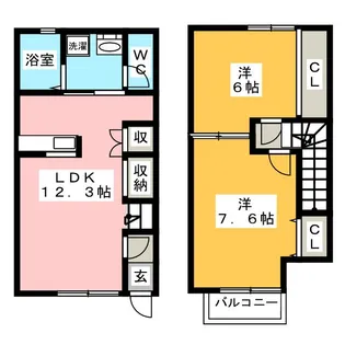 ヴァン クロシェット【2階】の間取り