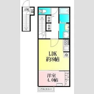 BAU黒松イースト【2階】の間取り