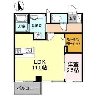 Dーレジデンス玉川図書館前【2階】の間取り