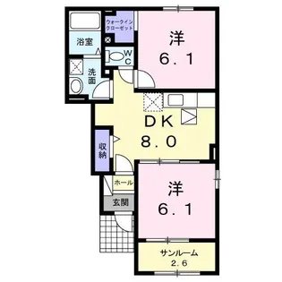 レガーロ参番館【1階】の間取り