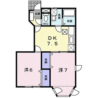 サンルート白川【1階】の間取り