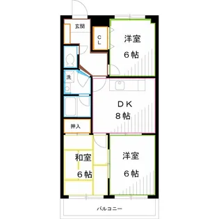 メゾンドクレール【3階】の間取り