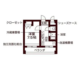 ラビグレイス甲子園【4階】の間取り