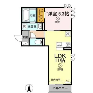 リッツ レジデンス C棟【2階】の間取り