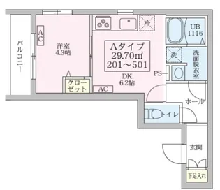 リブレスト篠崎【2階】の間取り