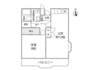 サンライズ若宮【1階】の間取り