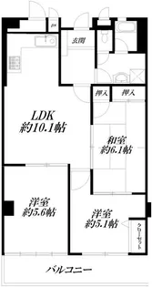 リヴェールマンション熊谷【7階】の間取り