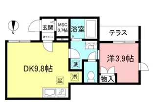 ハウス アムハイン参宮橋【1階】の間取り