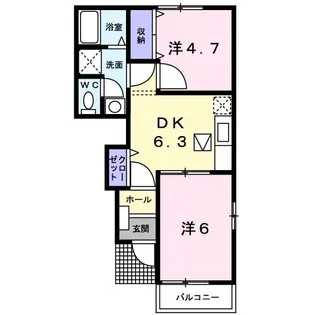 エターナル レジデンス B【1階】の間取り