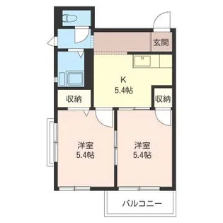 クィーンパレス【2階】の間取り
