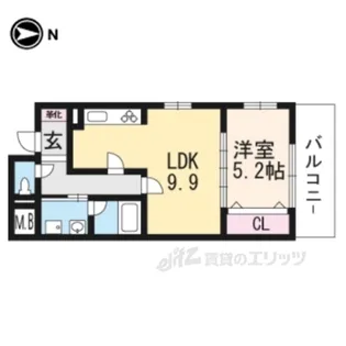 パインフィールド東野【4階】の間取り