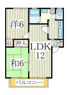 エクセランスビレッジA棟【2階】の間取り