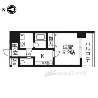 アスヴェル京都外大前【4階】の間取り