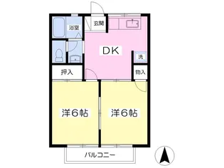 コーポ平野 B棟【1階】の間取り