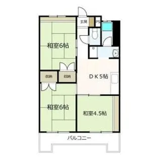 荒川ラインハイツ【3階】の間取り