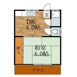 椿ハイツ【1階】の間取り