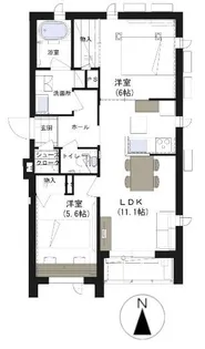 リバーマンション【1階】の間取り