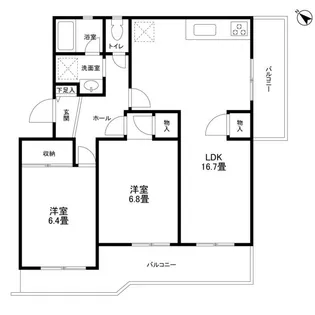 アドリーム新百合ヶ丘【4階】の間取り