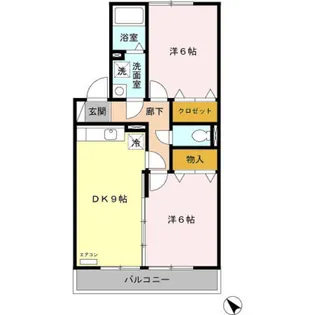 プレジオ参番館【1階】の間取り