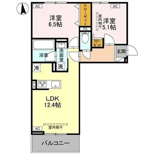 D-Gran矢中町【3階】の間取り