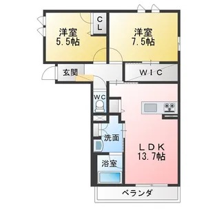 Lucia貝田【2階】の間取り