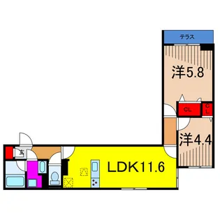 セレスティア柴又II【1階】の間取り